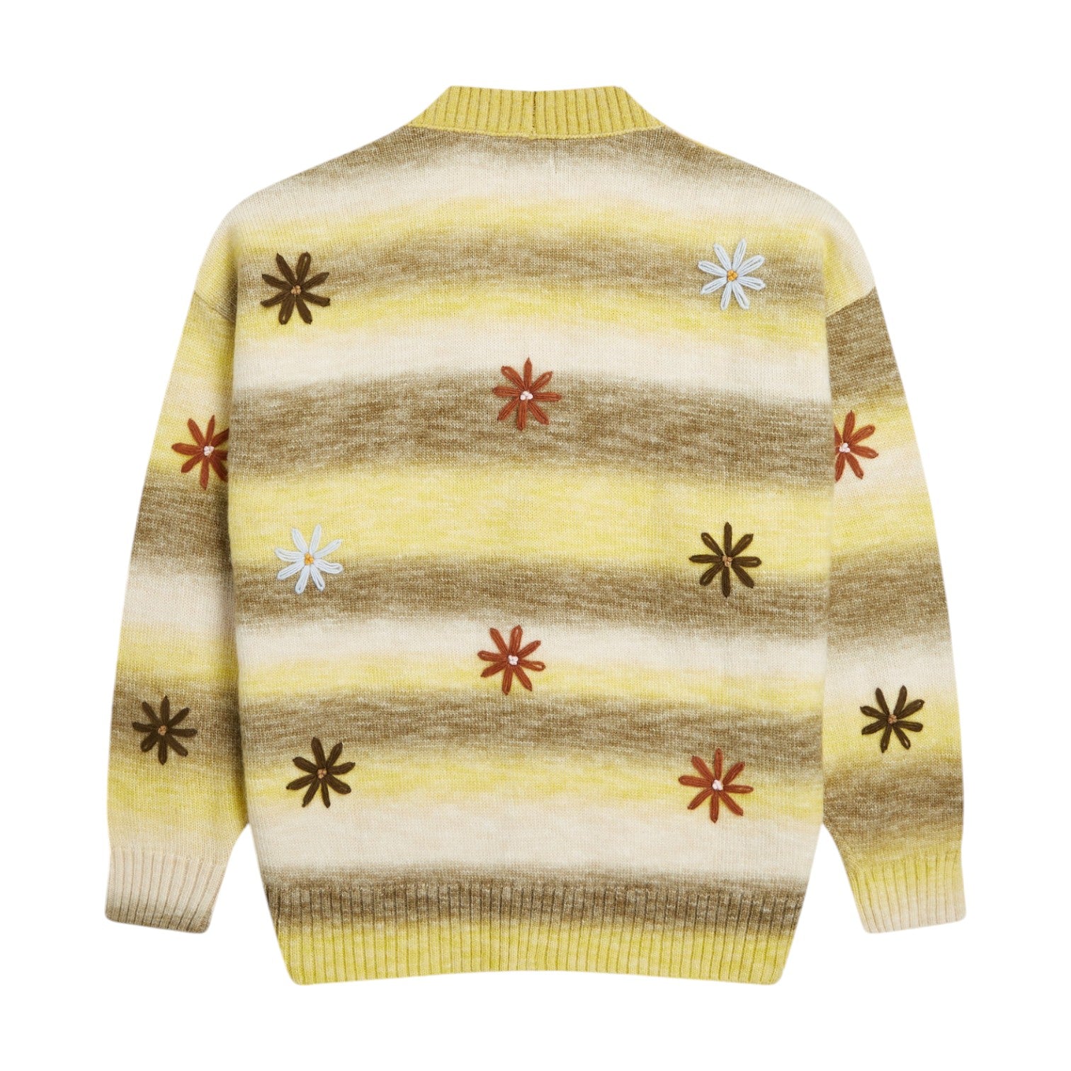 Peace & Love Knitted Cardigan Yellow