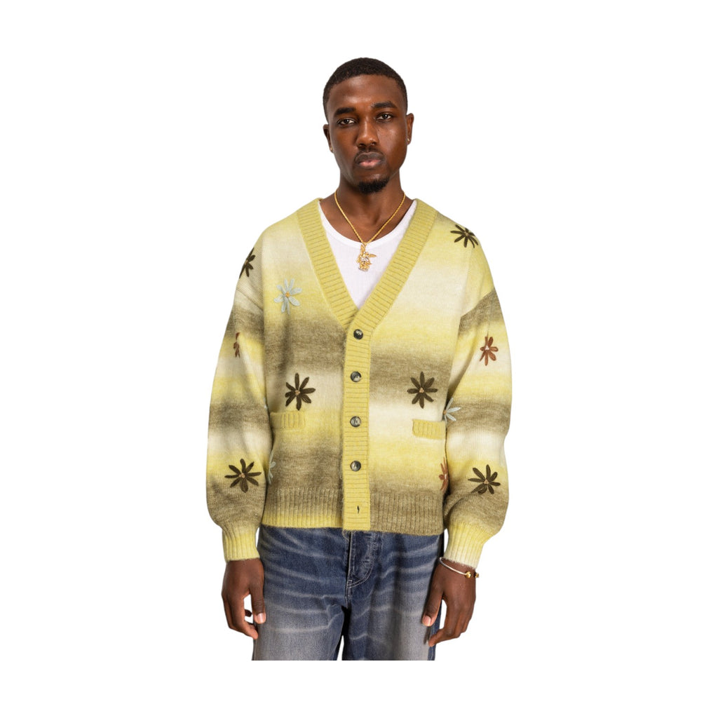 Peace & Love Knitted Cardigan Yellow