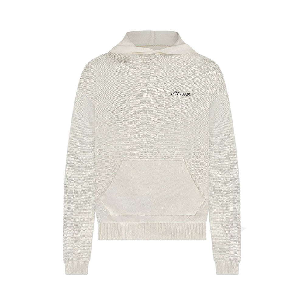 Knitted Hoodie In Creme