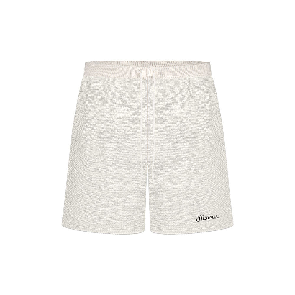Knitted Shorts In Creme