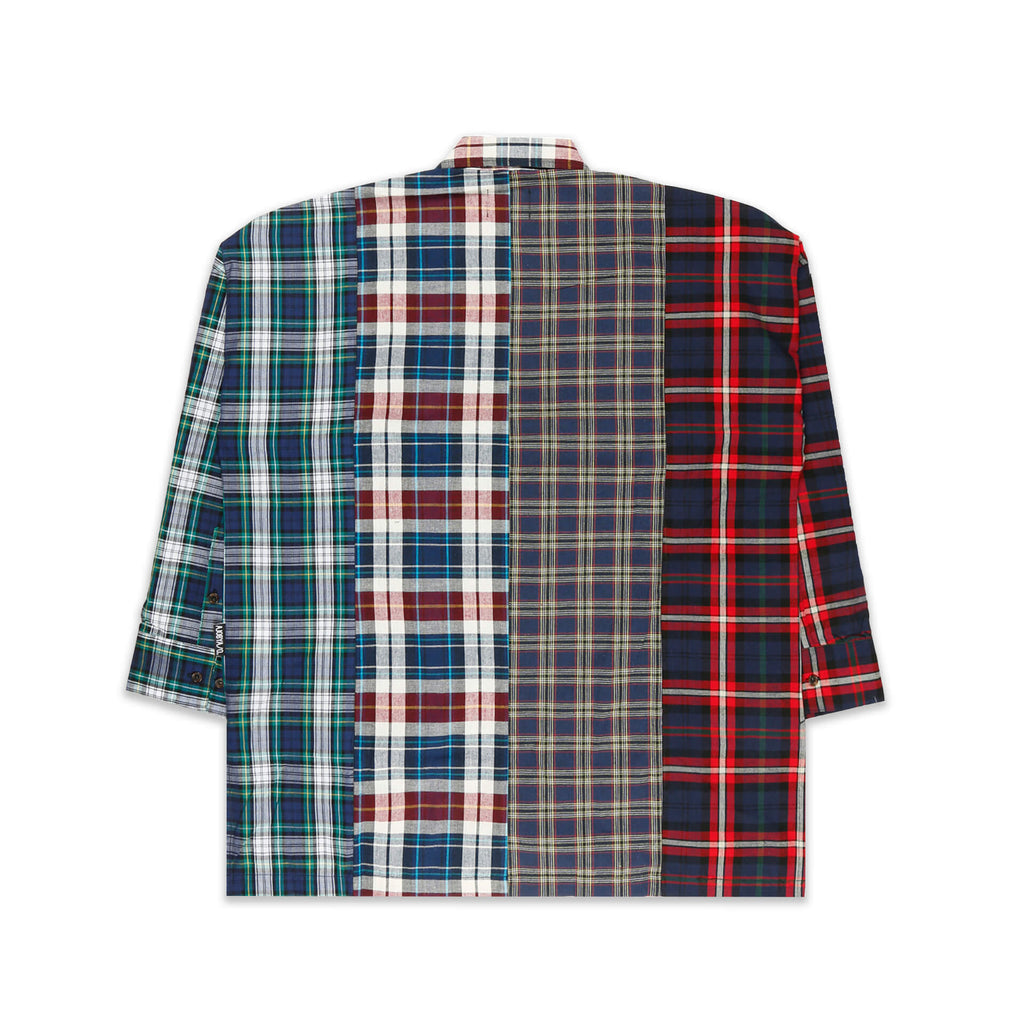 Check Mixed Oversized Shirt