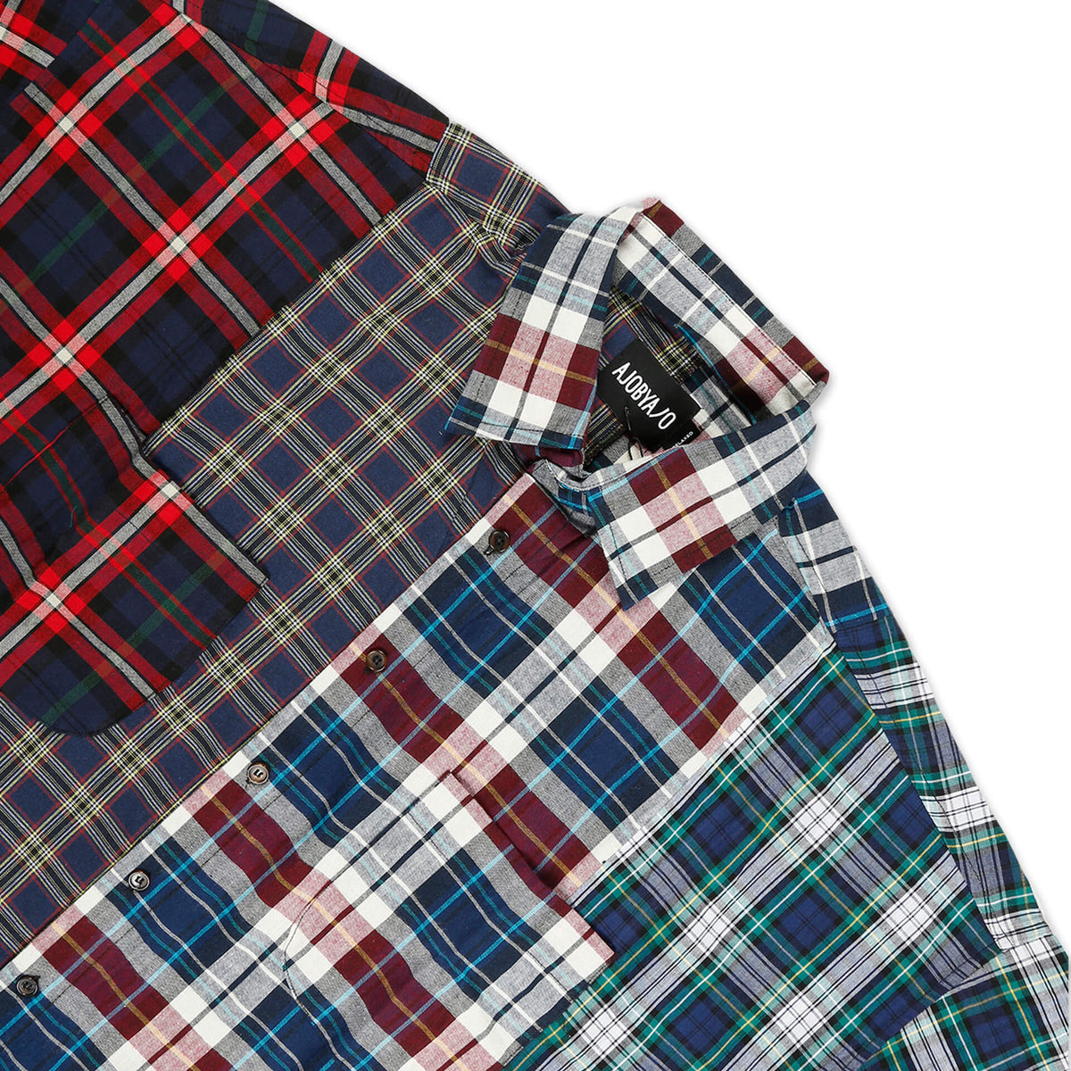 Check Mixed Oversized Shirt