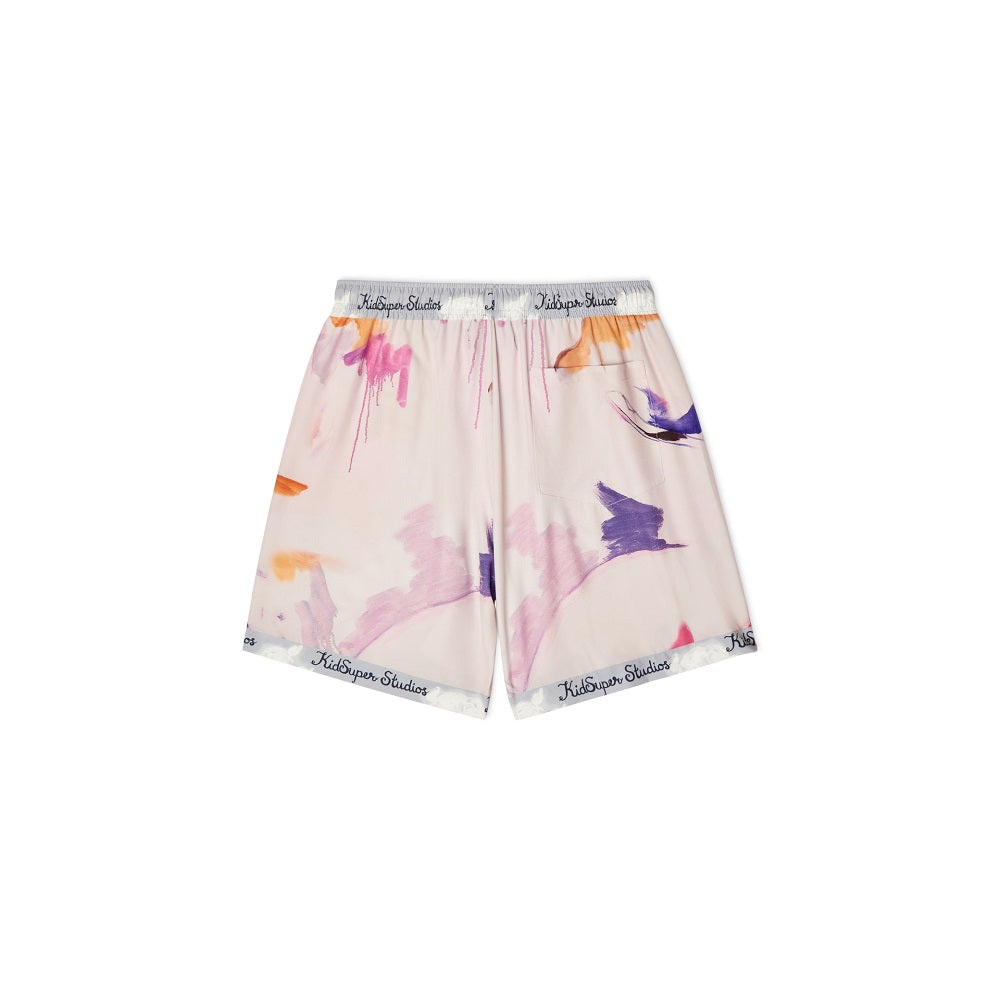 Printed Shorts White/mu ti