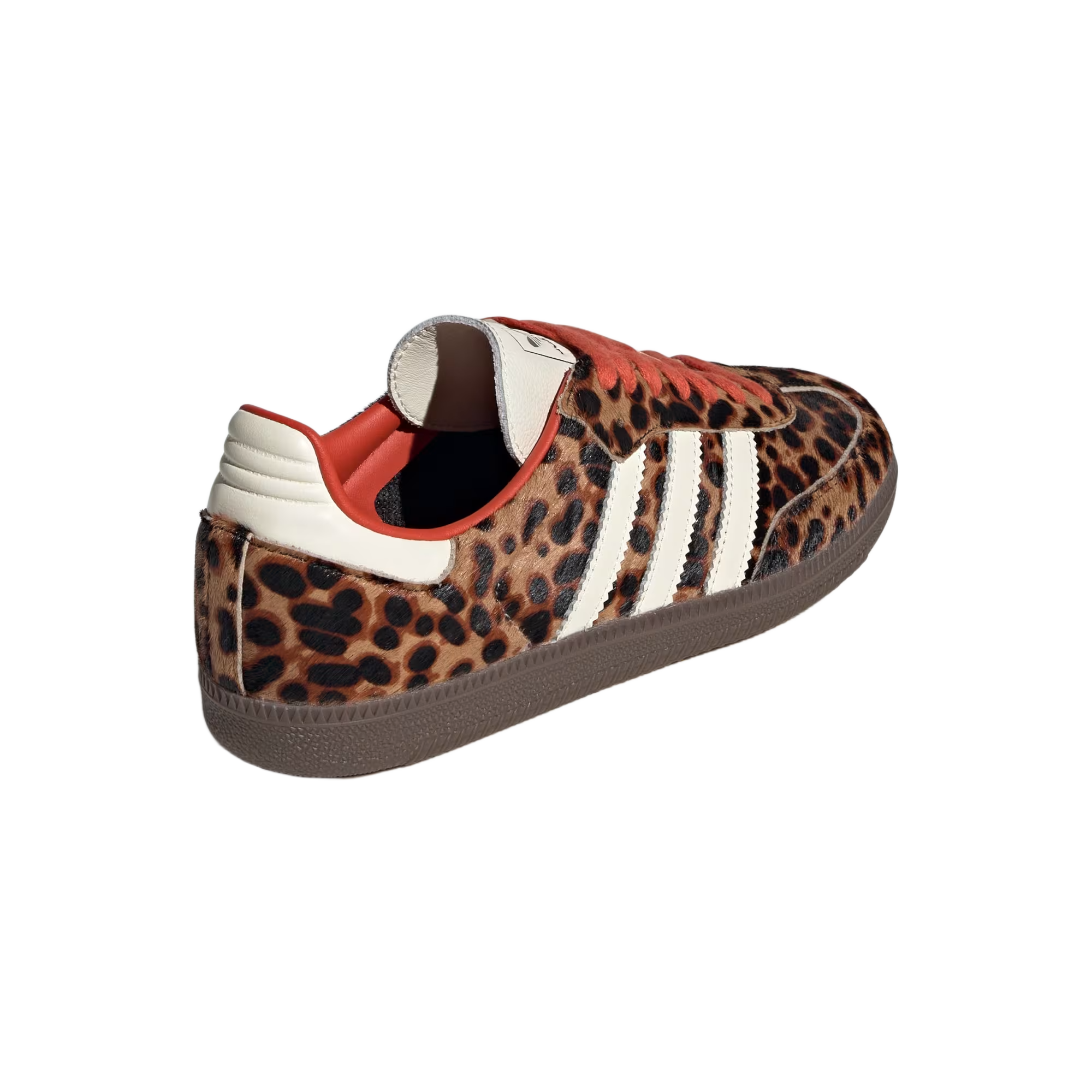 Samba Og Preloved Red Leopard - Adidas Samba shoes with red leopard print design.