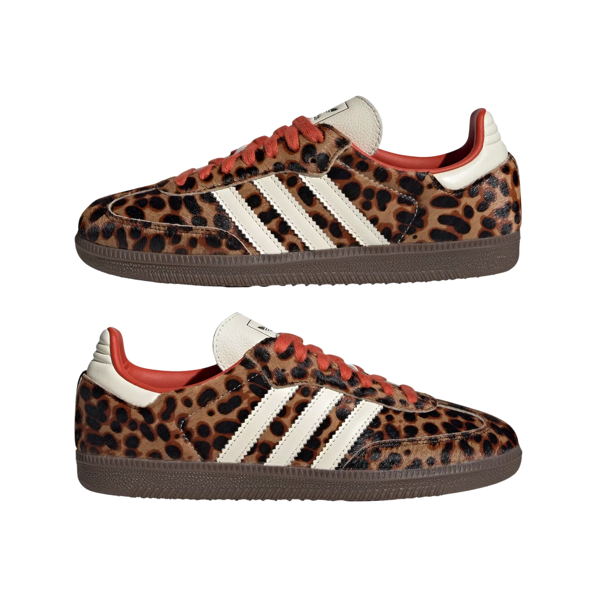 Samba Og Preloved Red Leopard - Adidas sneakers featuring a bold red leopard print design.
