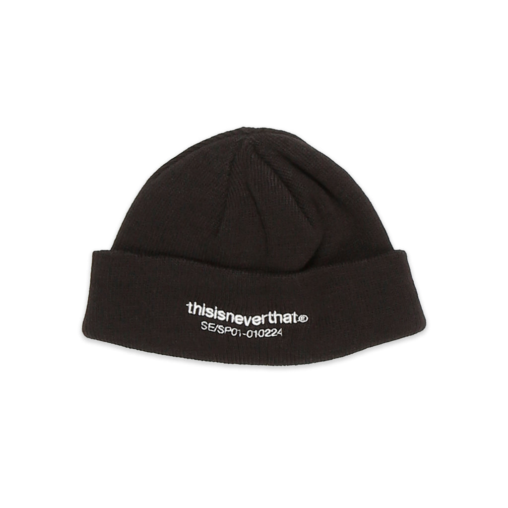 T-Logo Short Beanie Black