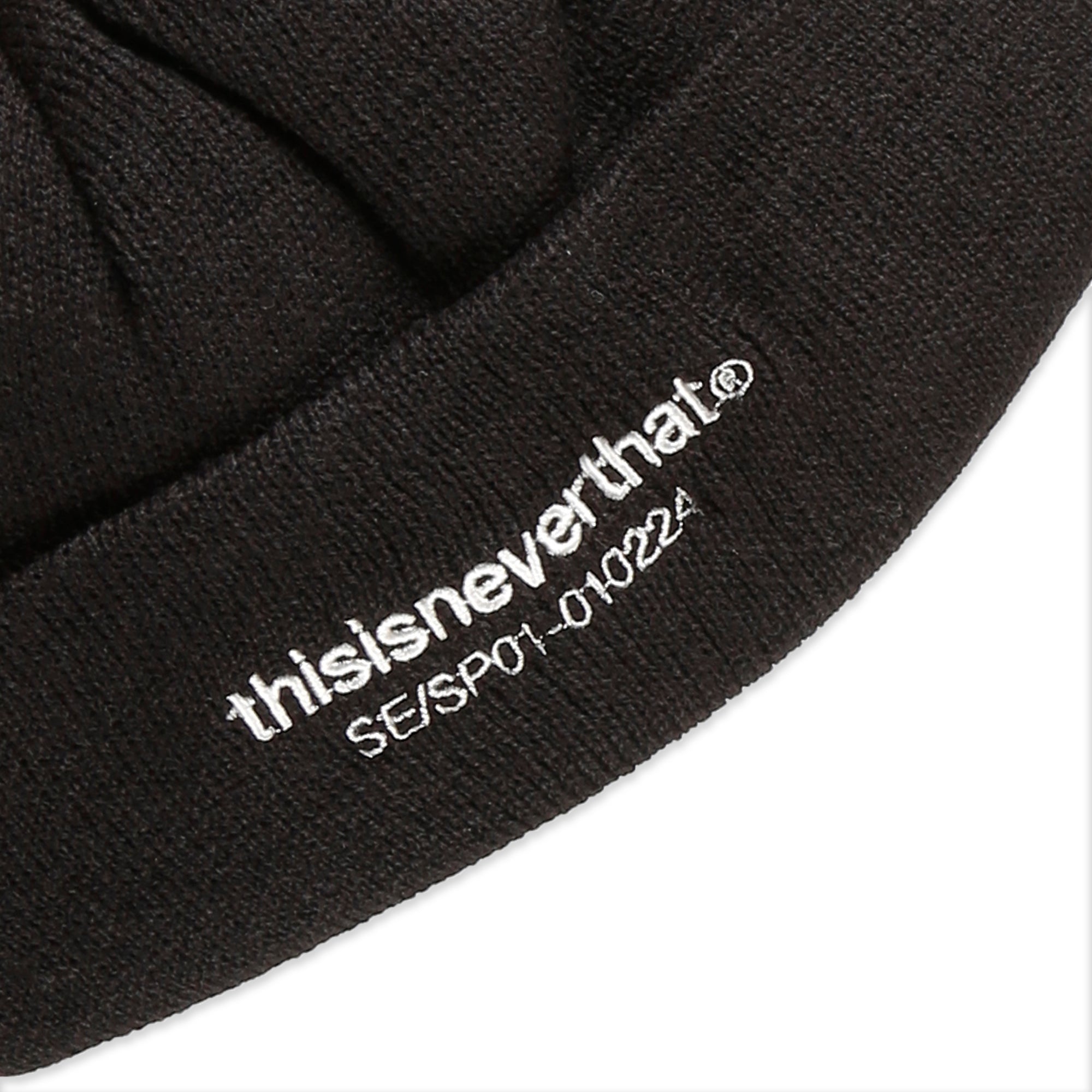 T-Logo Short Beanie Black