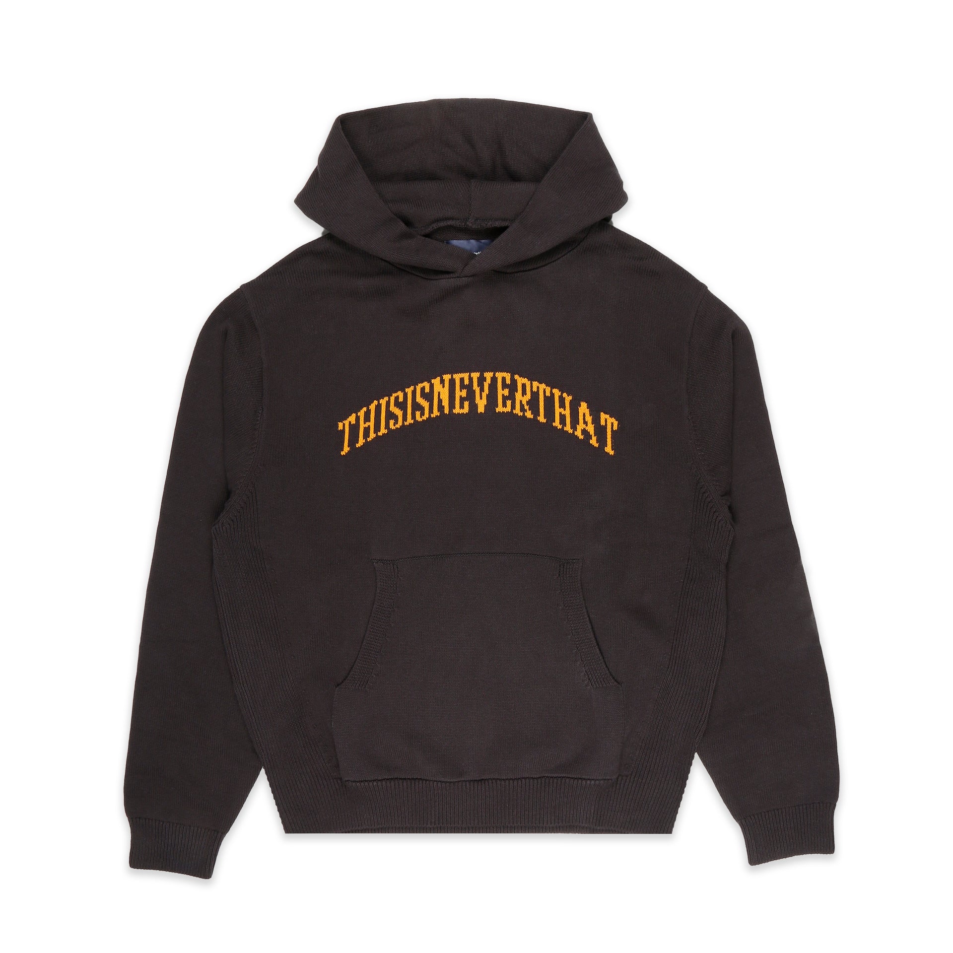 Arch-Logo Knit Hoodie Char