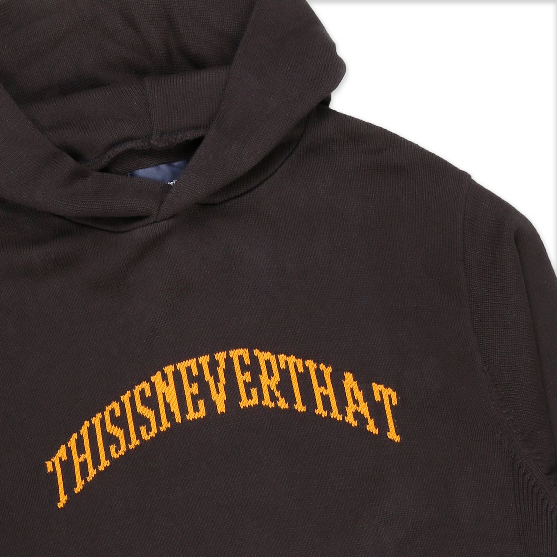 Arch-Logo Knit Hoodie Char