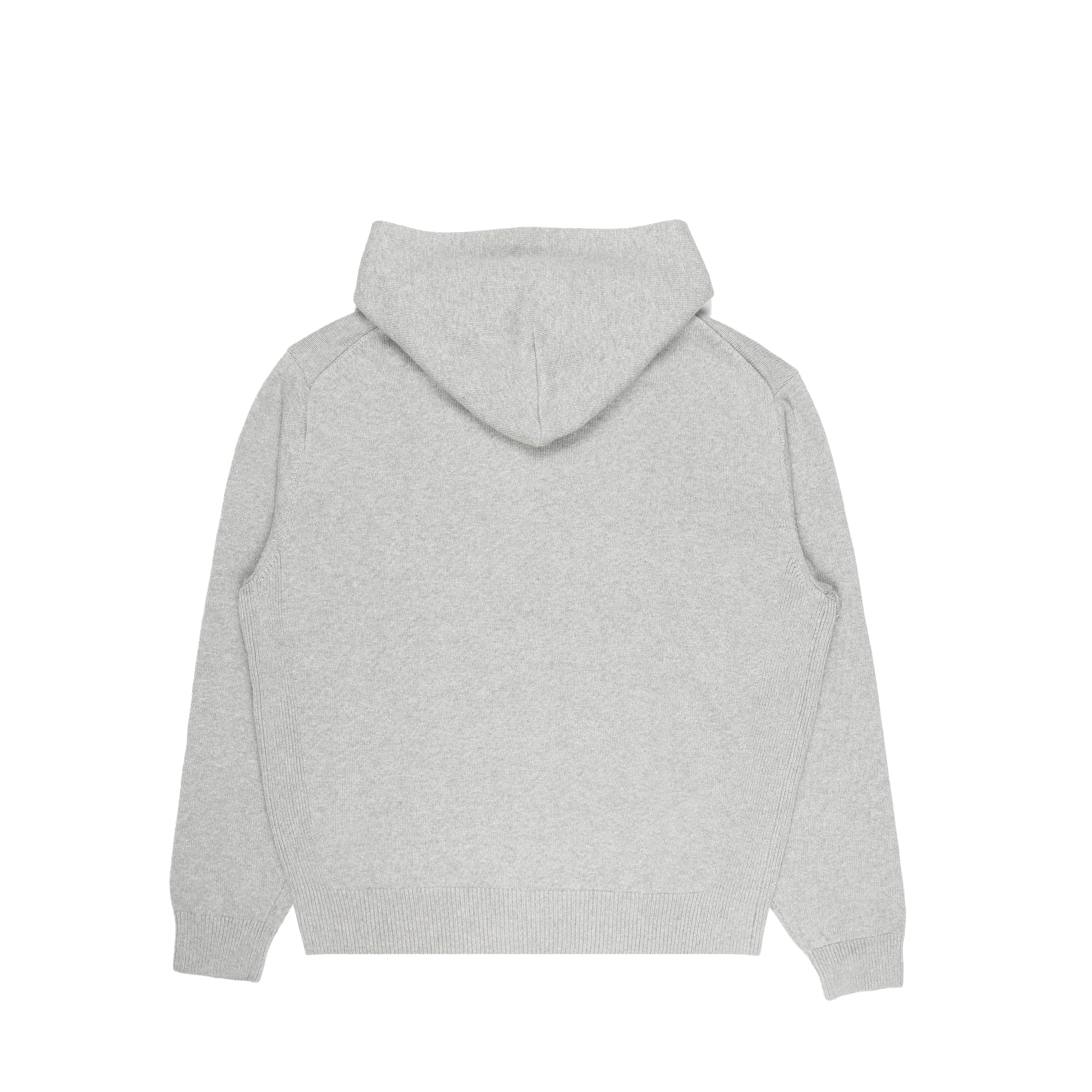 Arch-Logo Knit Hoodie Grey