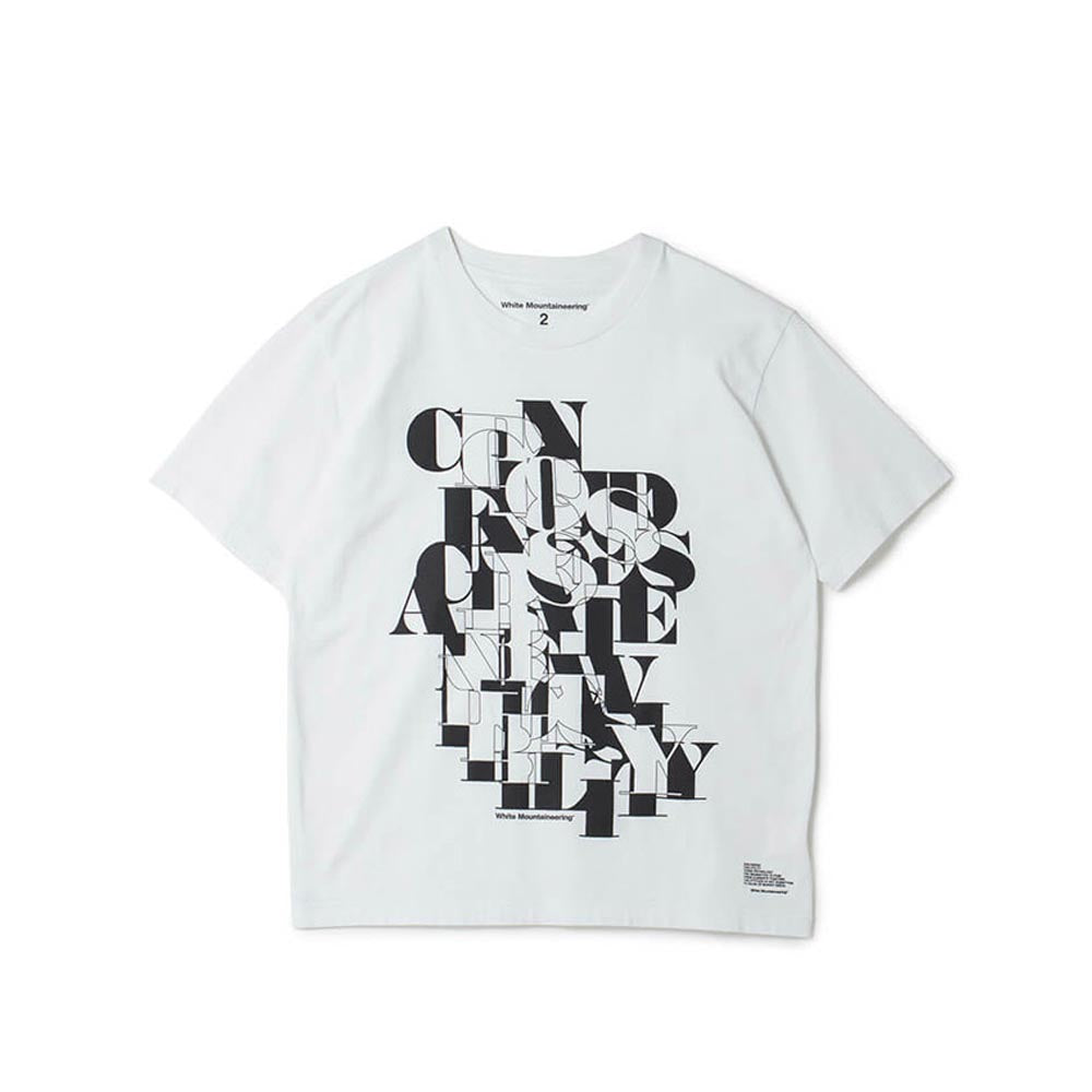 Tshirt Da  Con Stampa  ettering Bianca