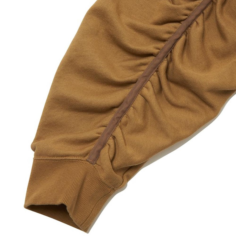 Knitted Top Gathered S eeves Man's Sweatshirt Sand