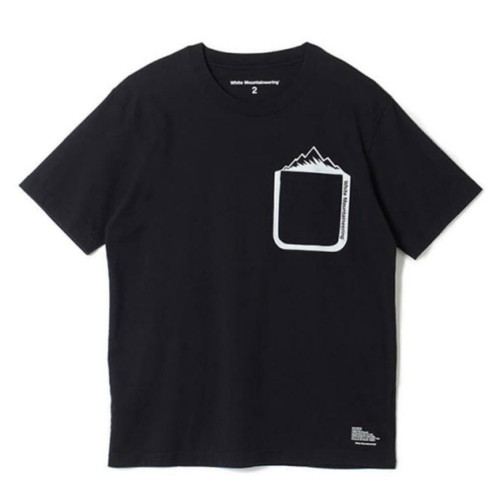 Knitted Shirt Mountain Printed Pocket Man's Tee B ack