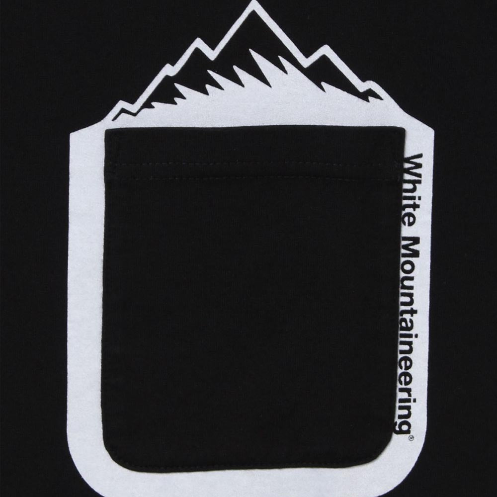 Knitted Shirt Mountain Printed Pocket Man's Tee B ack