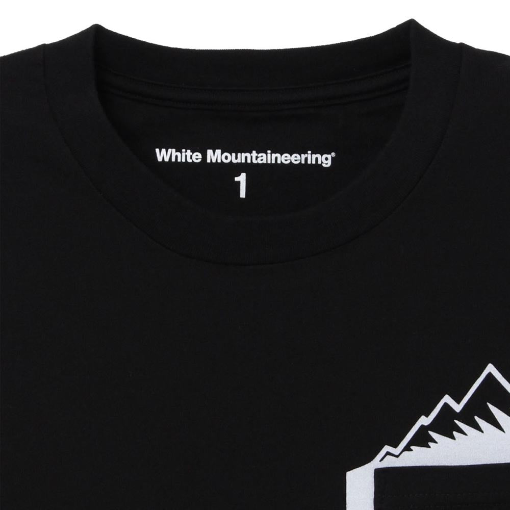 Knitted Shirt Mountain Printed Pocket Man's Tee B ack