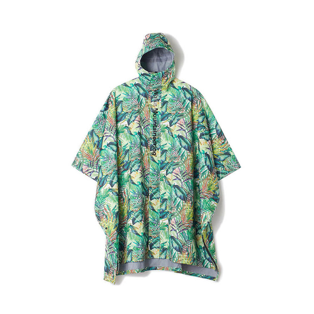 Woven Man's Poncho Rain Botanical Printed