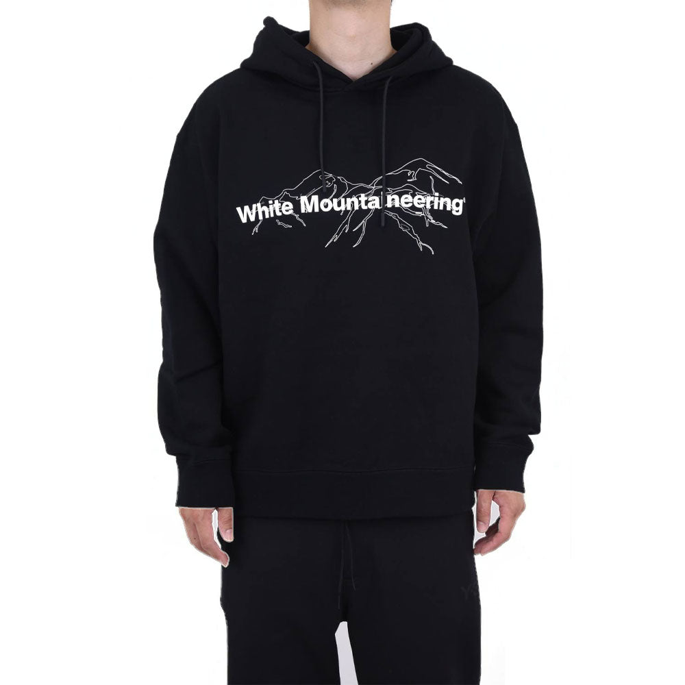 Knitted Logo Printed Man's Hoodie Black