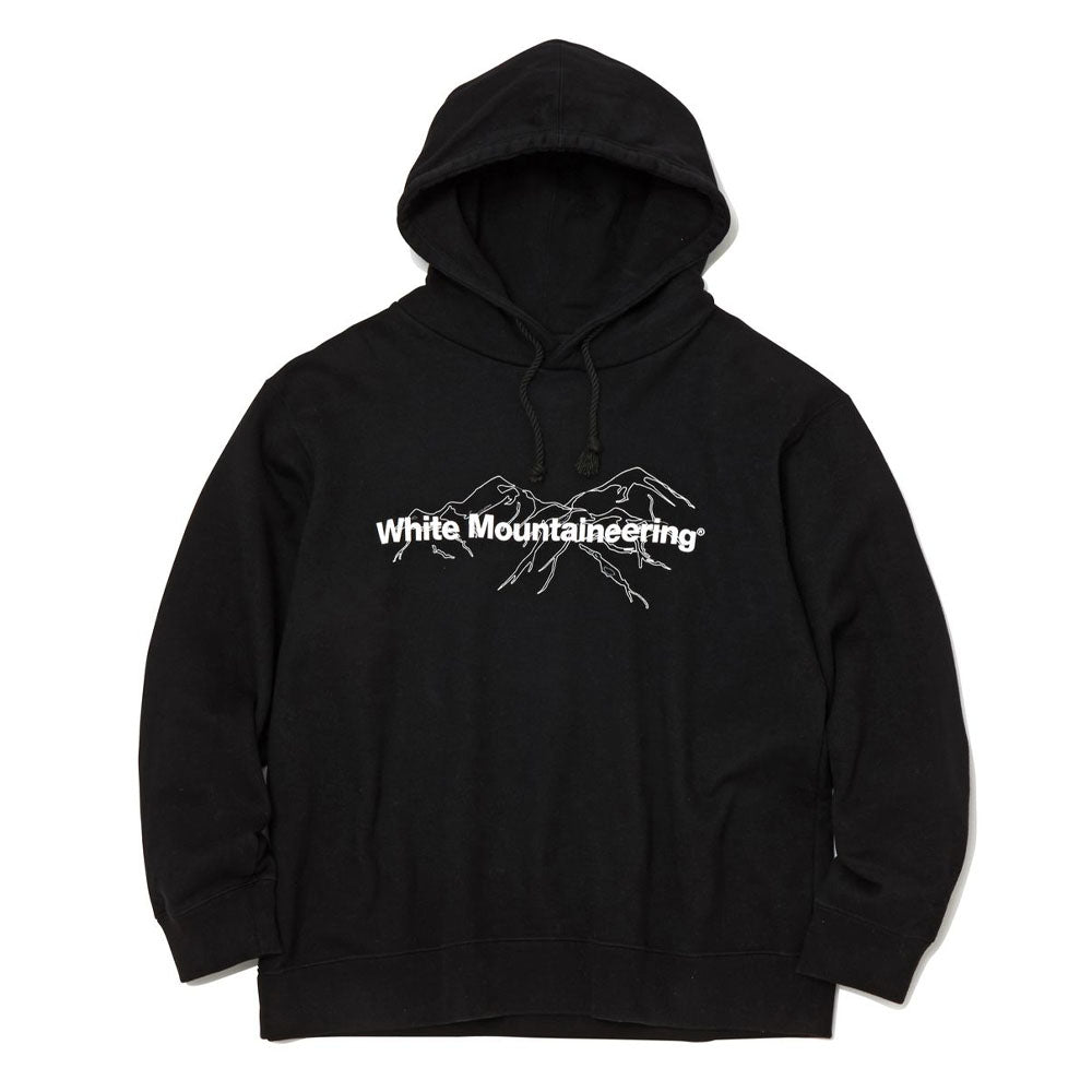Knitted Logo Printed Man's Hoodie Black
