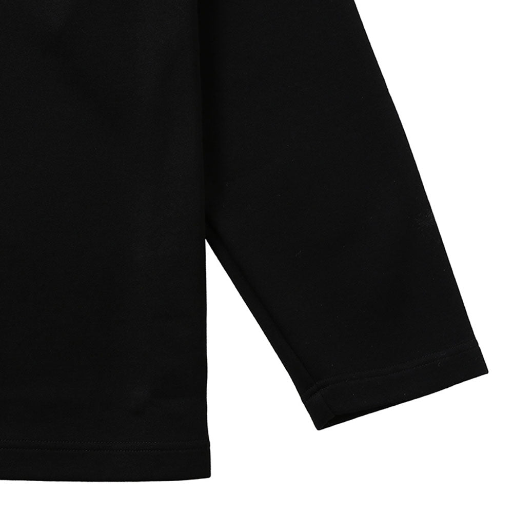 Knitted Logo Embroideried Man's Sweatshirt Black