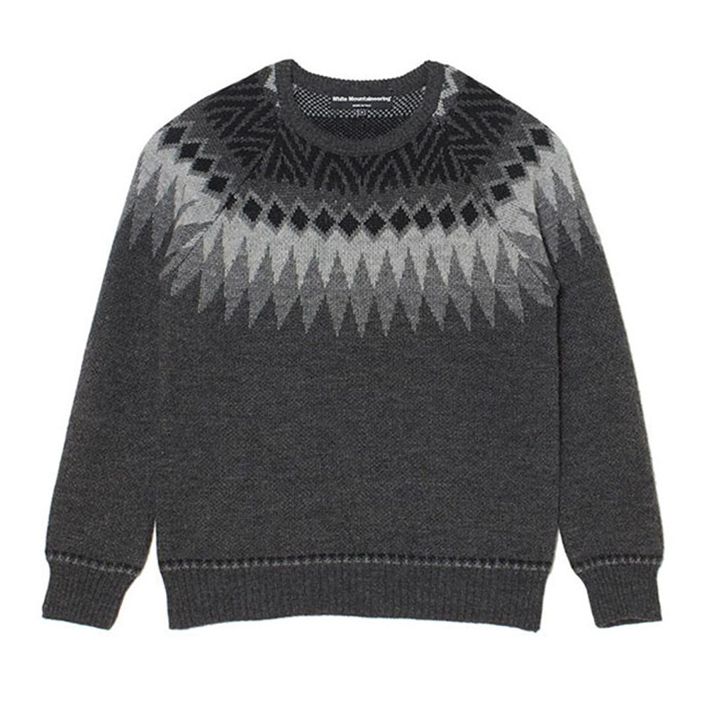 Knitted Jaquard Nordic Round Neck Knit