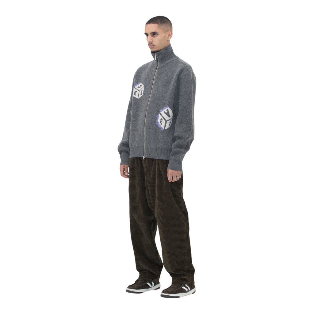 Y.e.s Dice Full Zipup Knit Cardigan