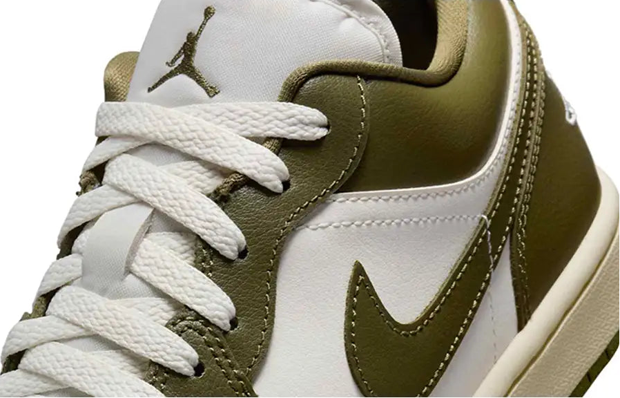Air Jordan 1 Low Sail Medium Olive