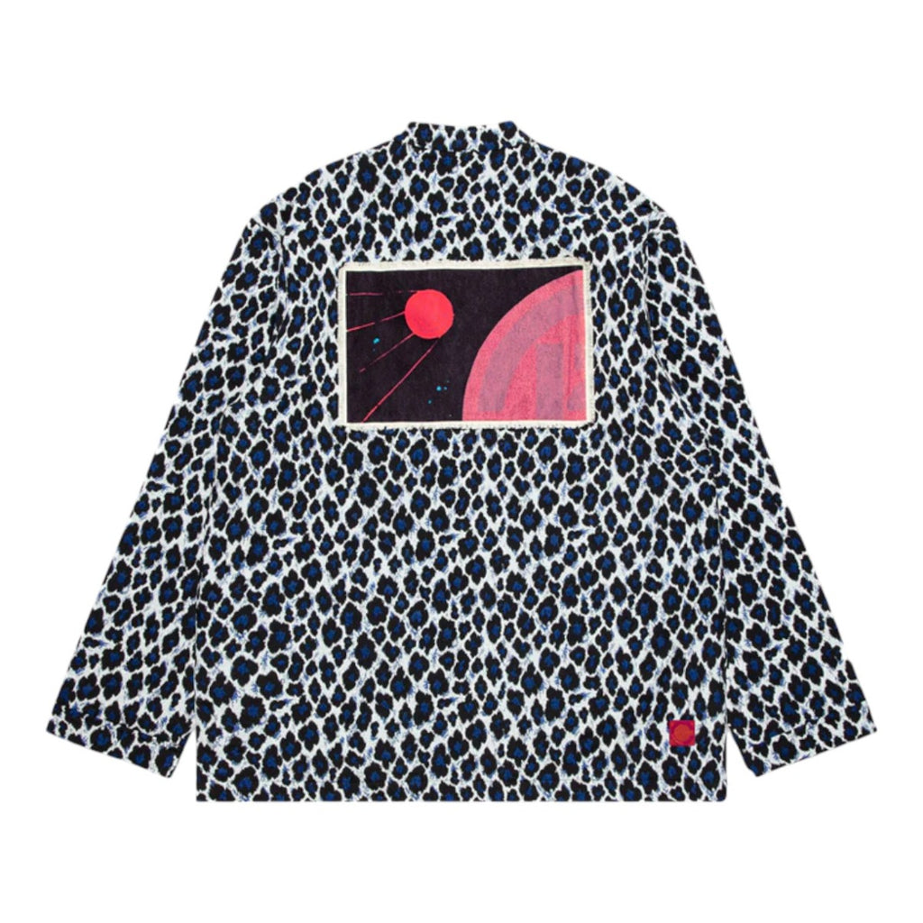 Blue Leopard Chinese Padded Jacket