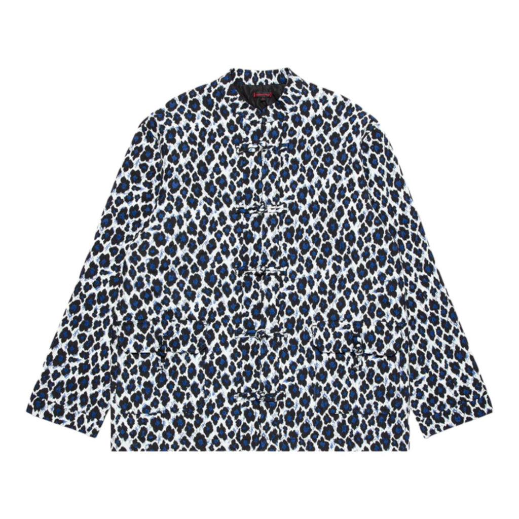 Blue Leopard Chinese Padded Jacket