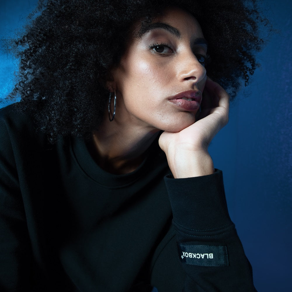 Basic, Not Si ple. Crew Sweat Black