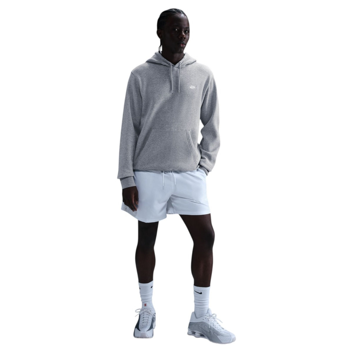 Club Pullover Fleece Hoodie Grey