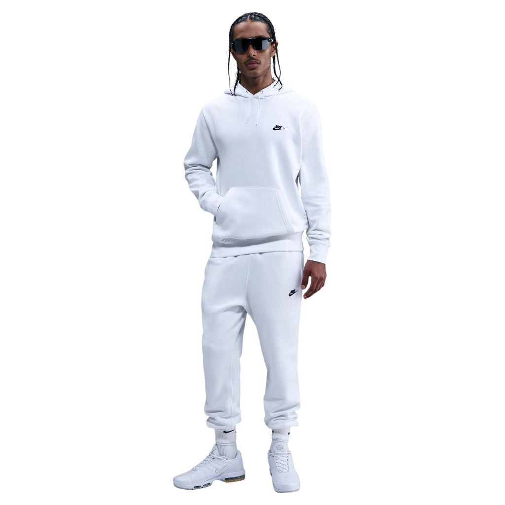 Club Pullover Fleece Hoodie White