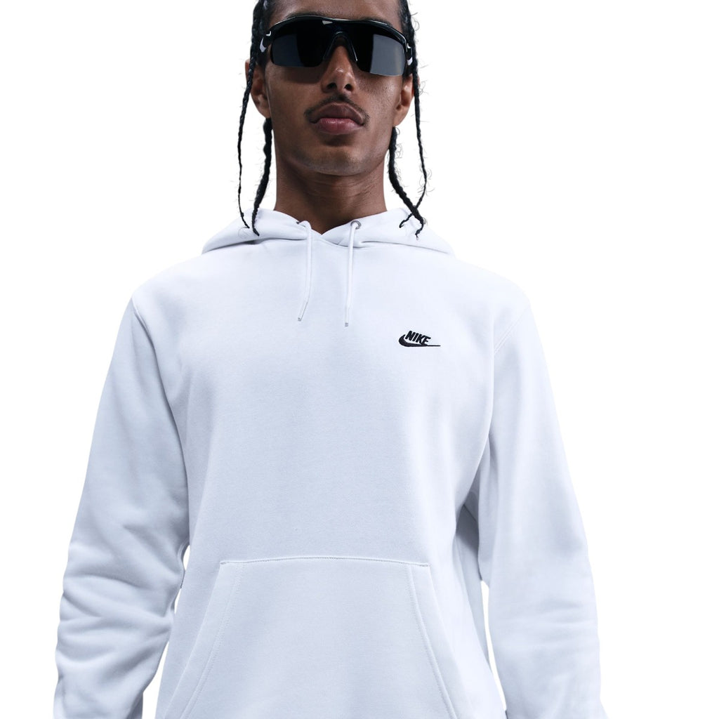 Club Pullover Fleece Hoodie White