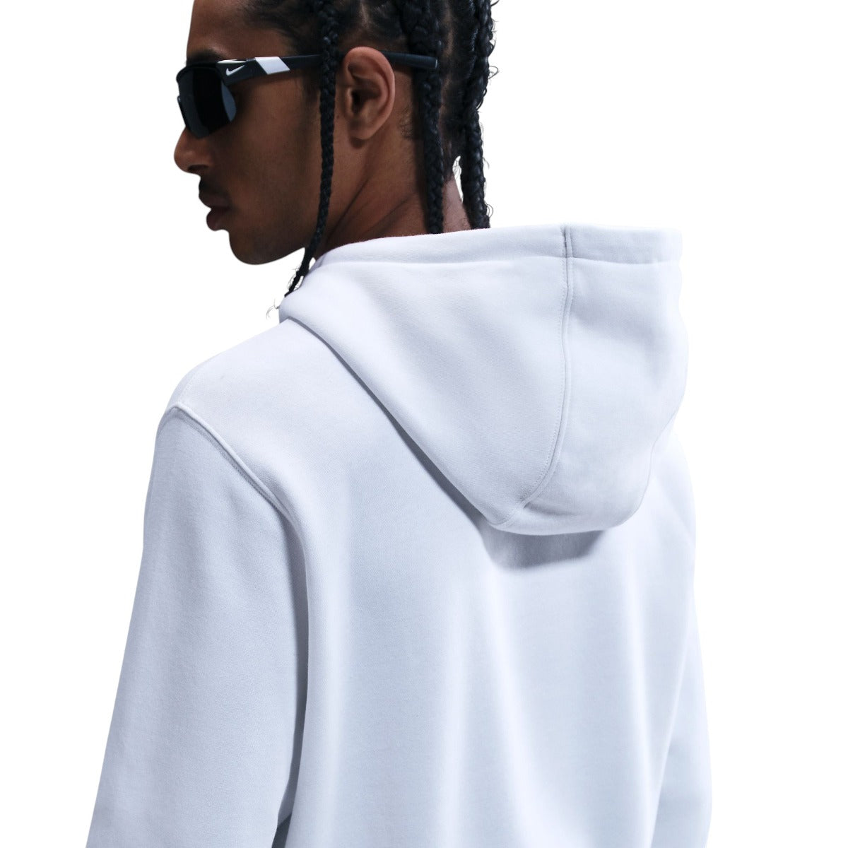 Club Pullover Fleece Hoodie White