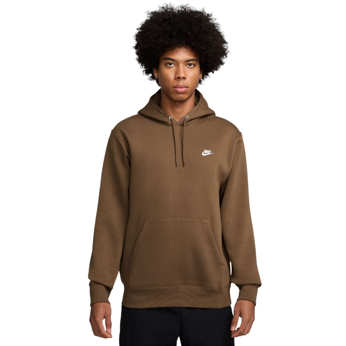 Club Pullover Fleece Hoodie Brown