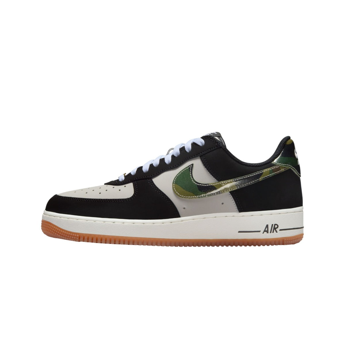Air Force 1 Low '07 Lv8 Black Patent Camo Swoosh