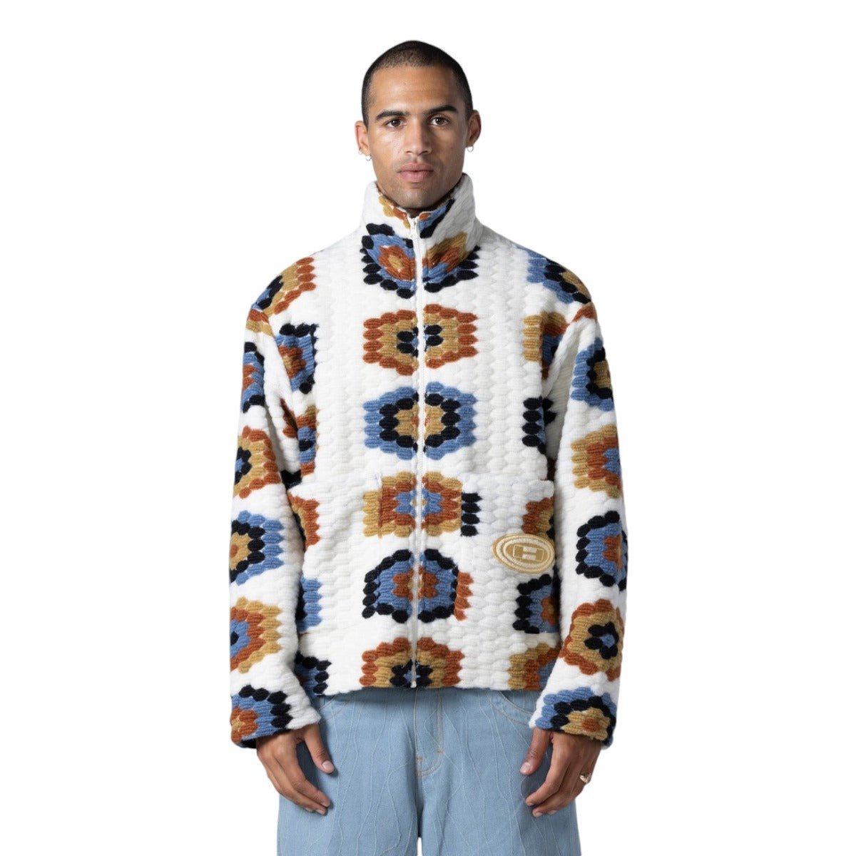 Textured Fu   Zip Jacket