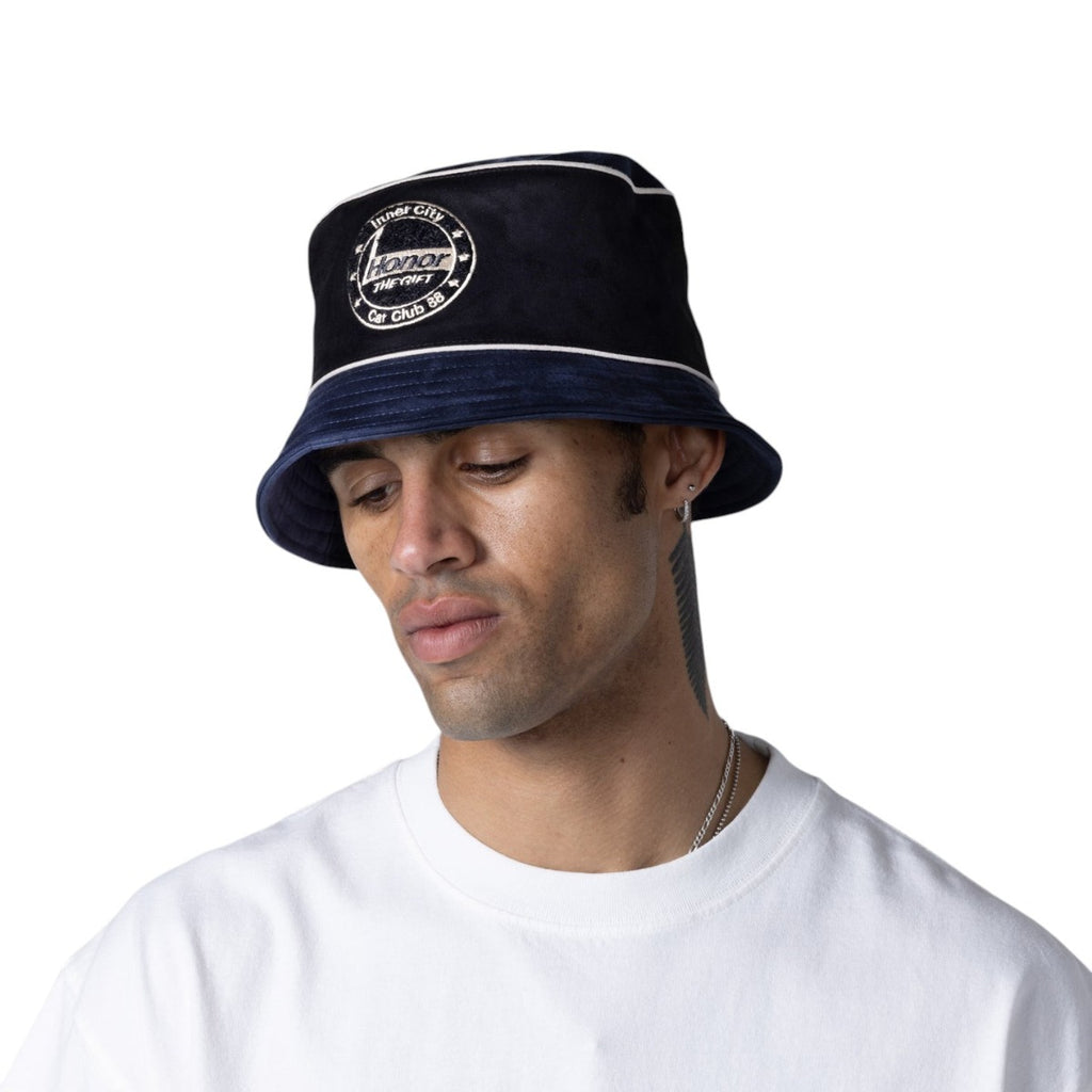 Faux Suede Bomber Bucket Hat