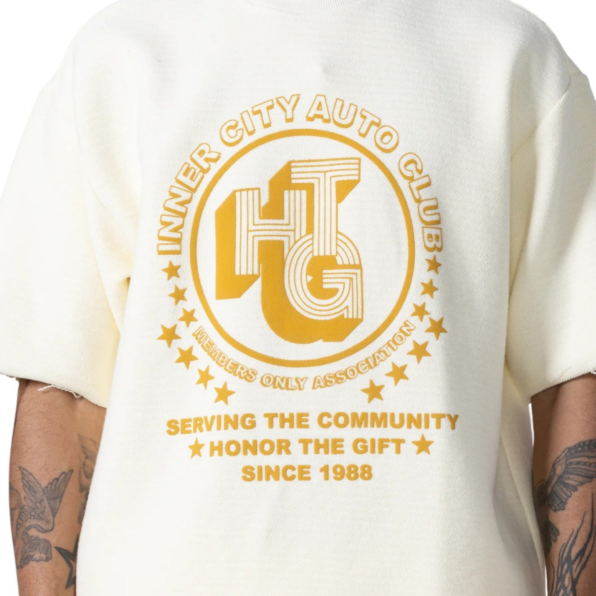 Association Herringbone Tshirt White