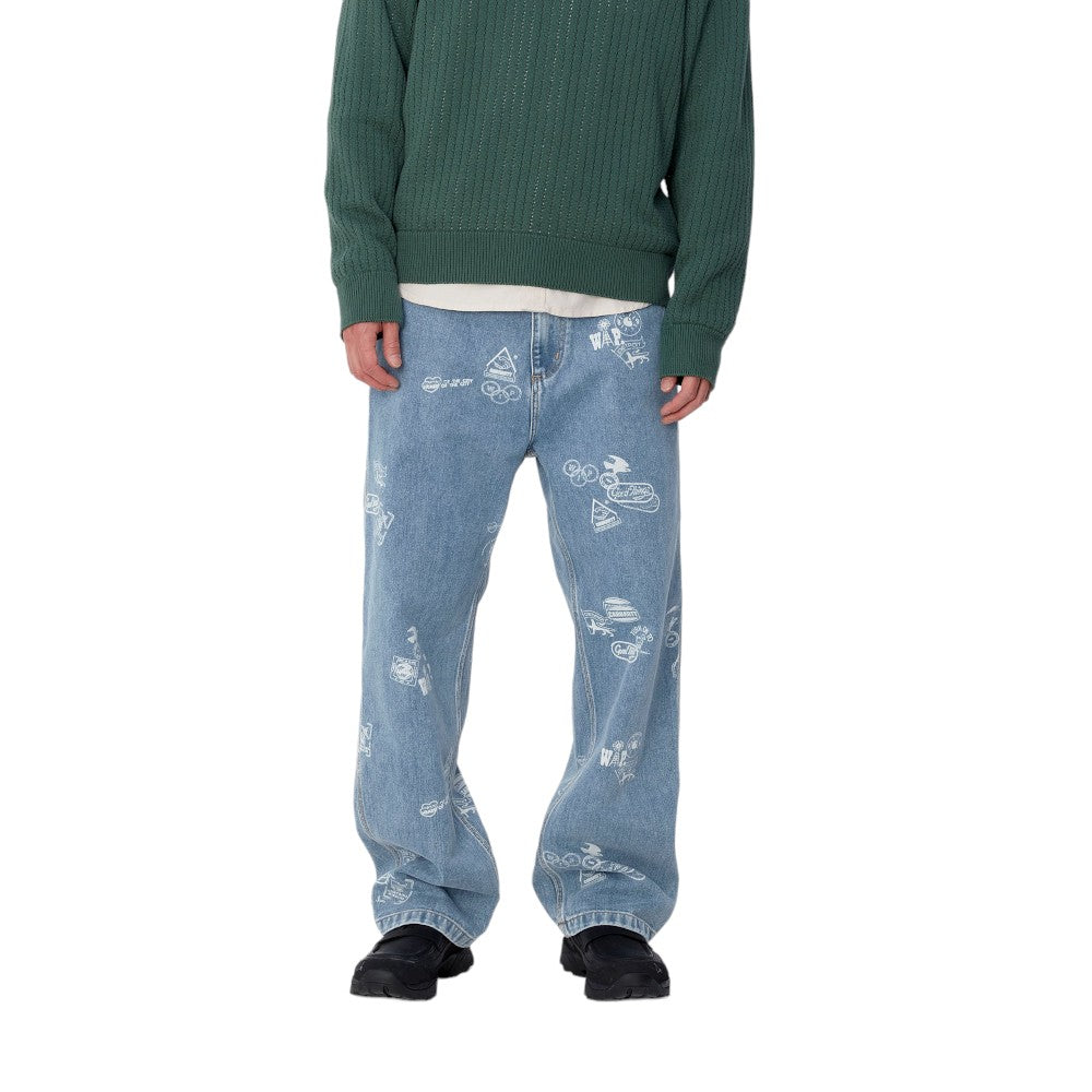 Stamp Pant Blue   N/a