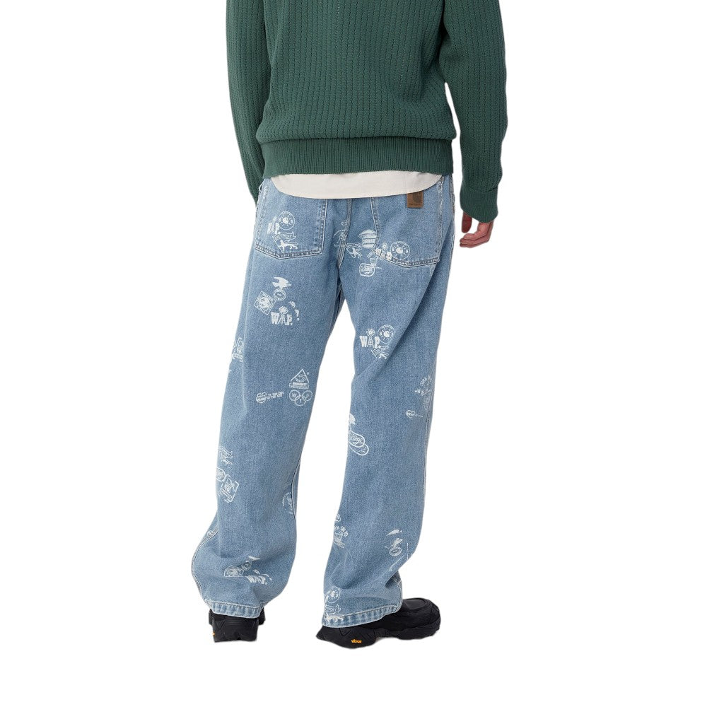 Stamp Pant Blue   N/a