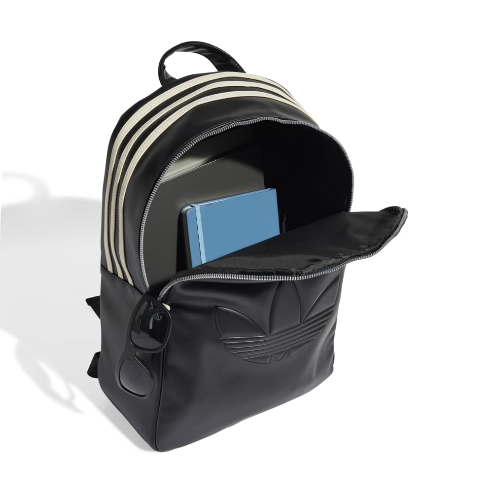 Polyurethane Backpack Outline Trefoil Black