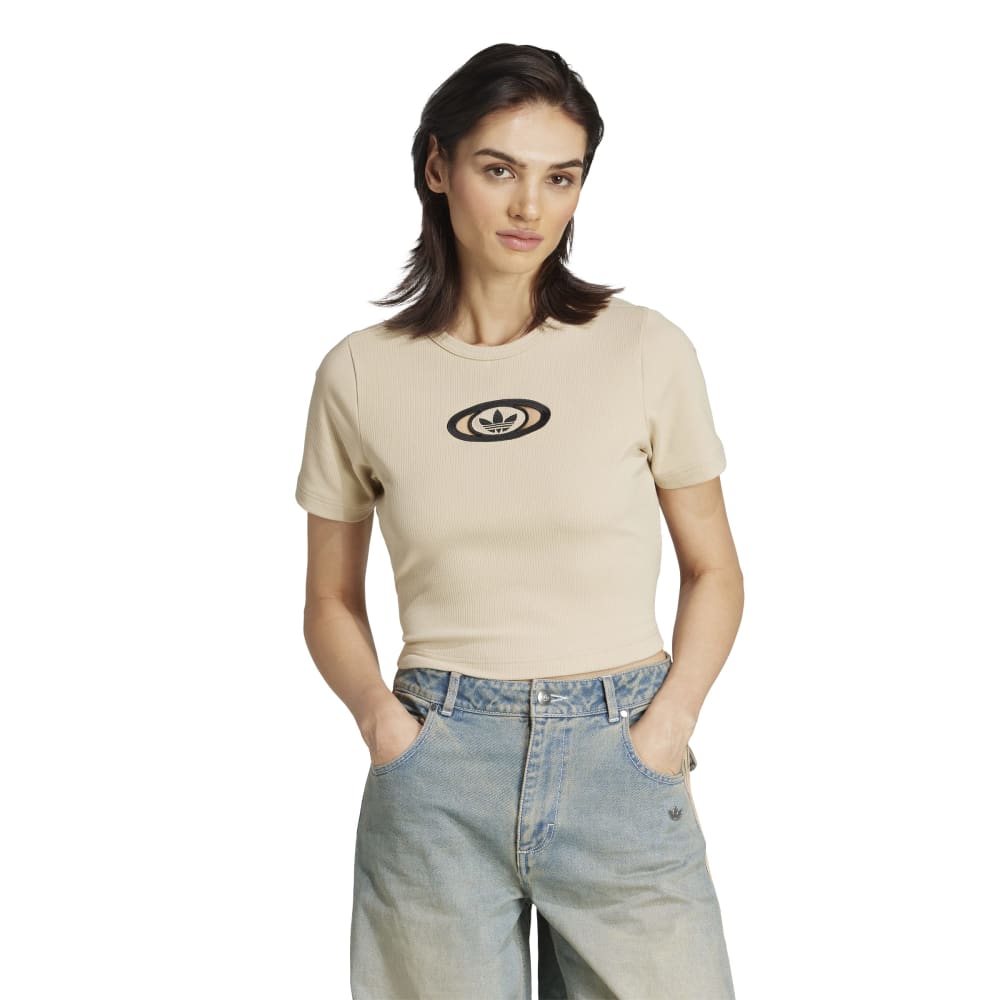 Originals Ca pus 2000 Back Cut Out Rib Tshirt Beige
