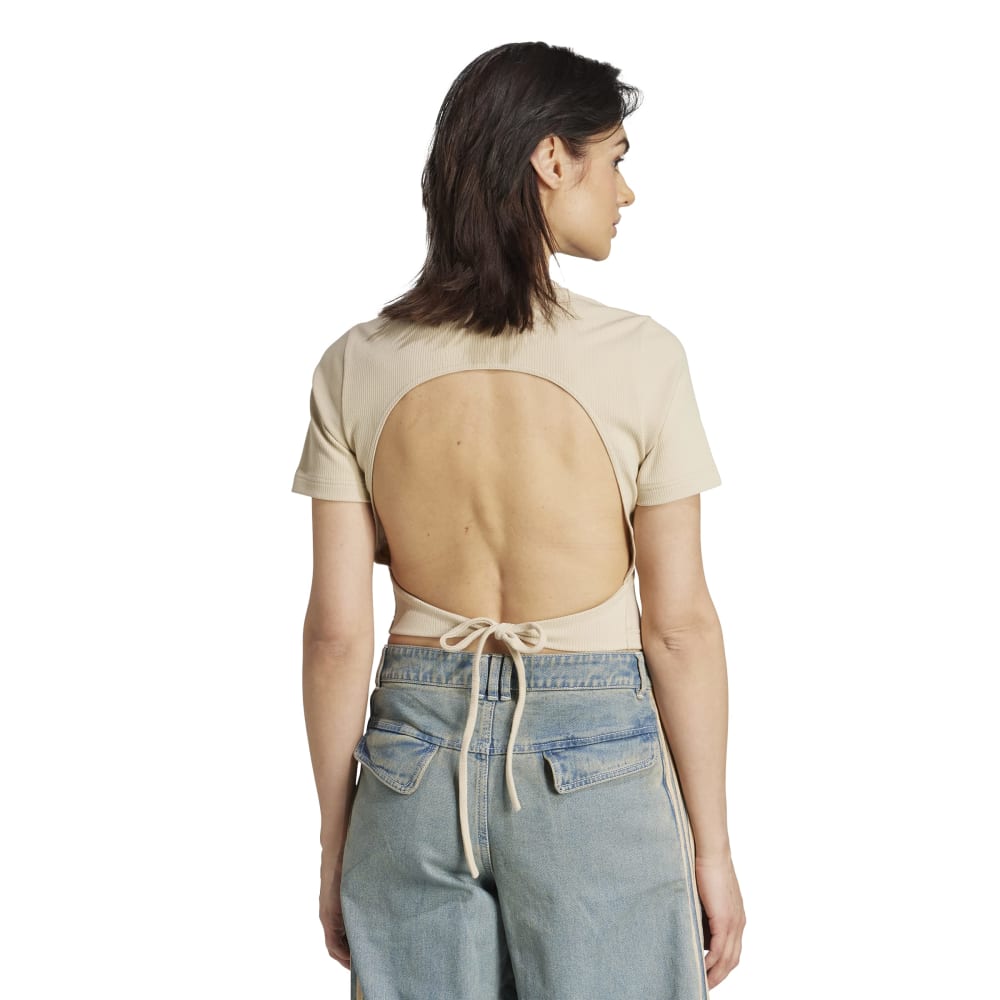 Originals Ca pus 2000 Back Cut Out Rib Tshirt Beige