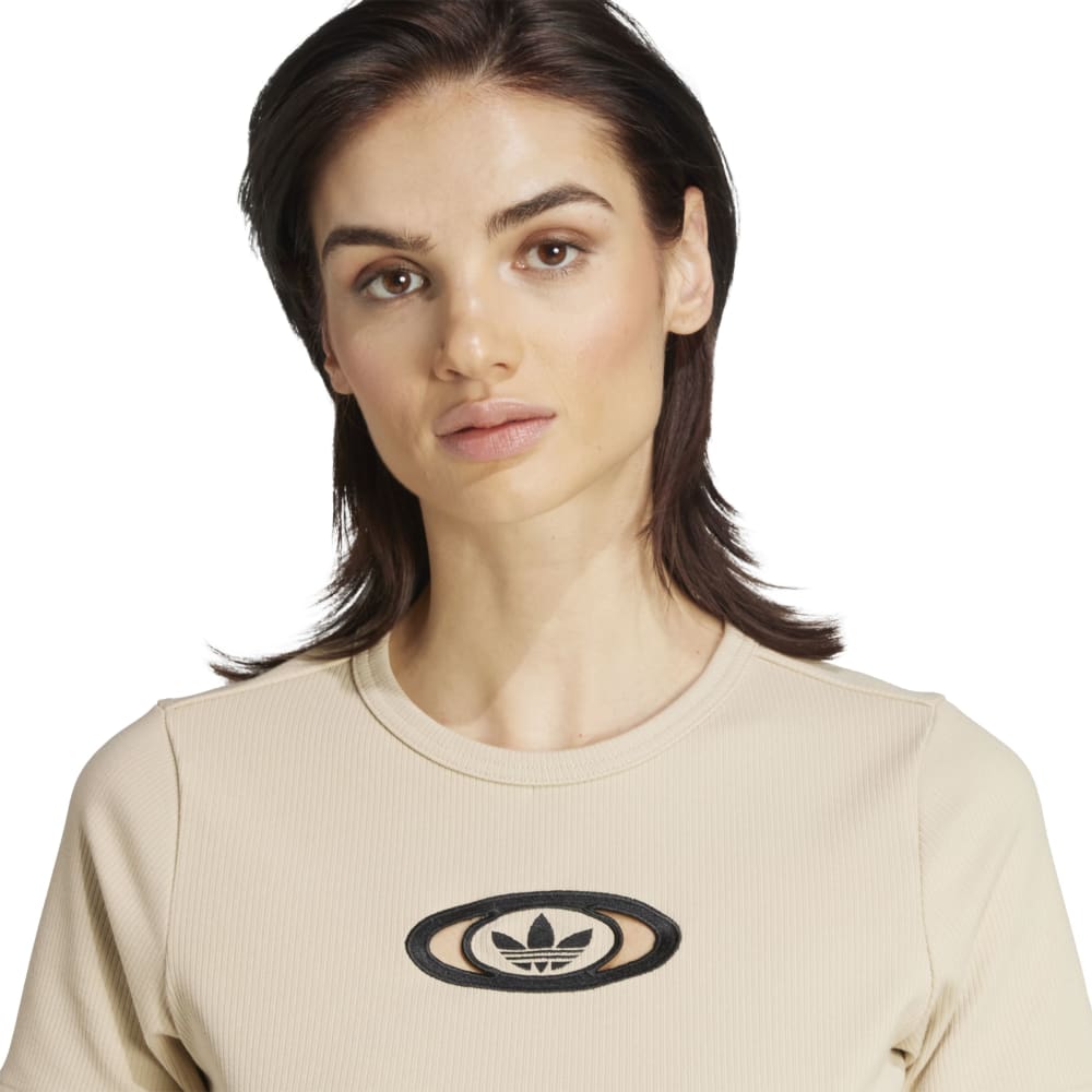 Originals Ca pus 2000 Back Cut Out Rib Tshirt Beige