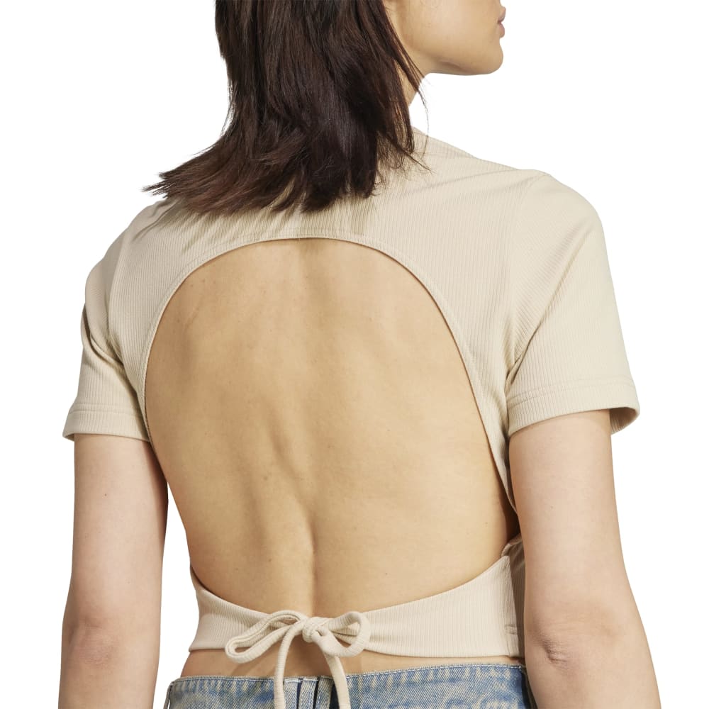 Originals Ca pus 2000 Back Cut Out Rib Tshirt Beige