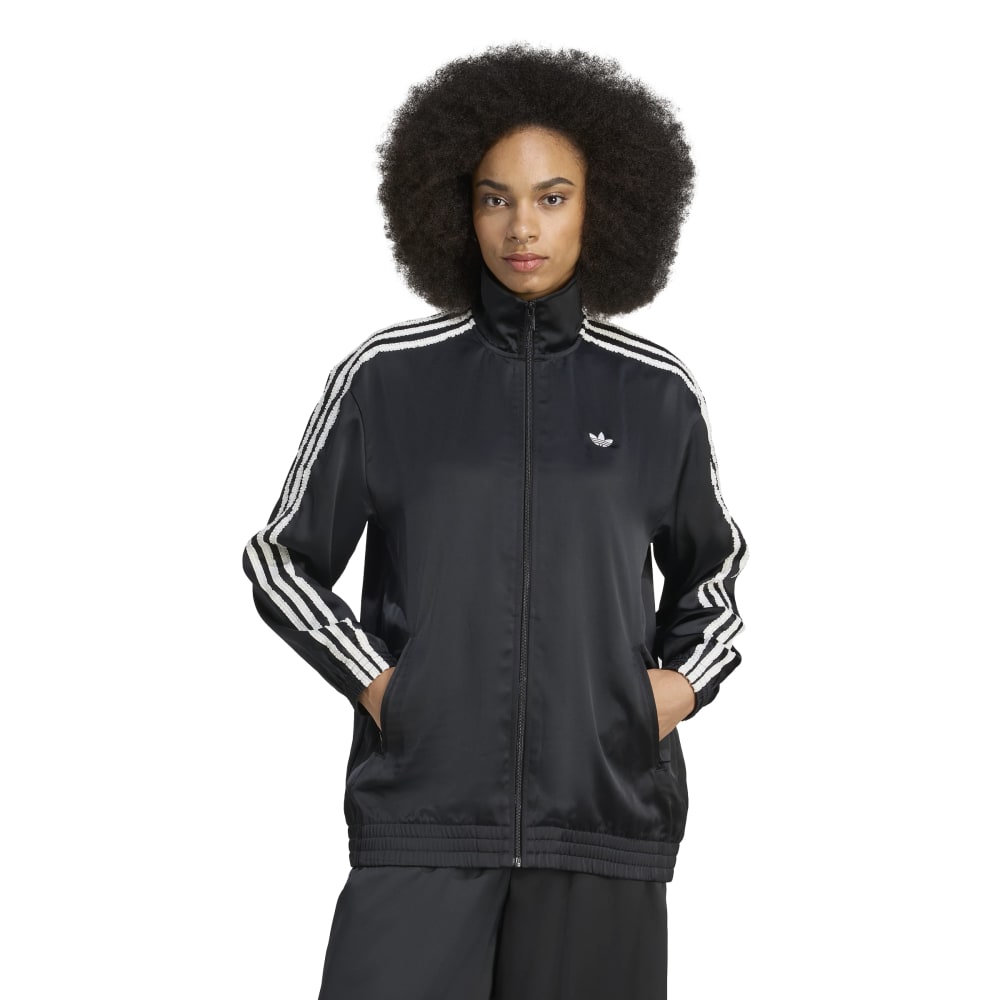 Originals Ruffle 3stripes Satin Firebird Track Jacket Black