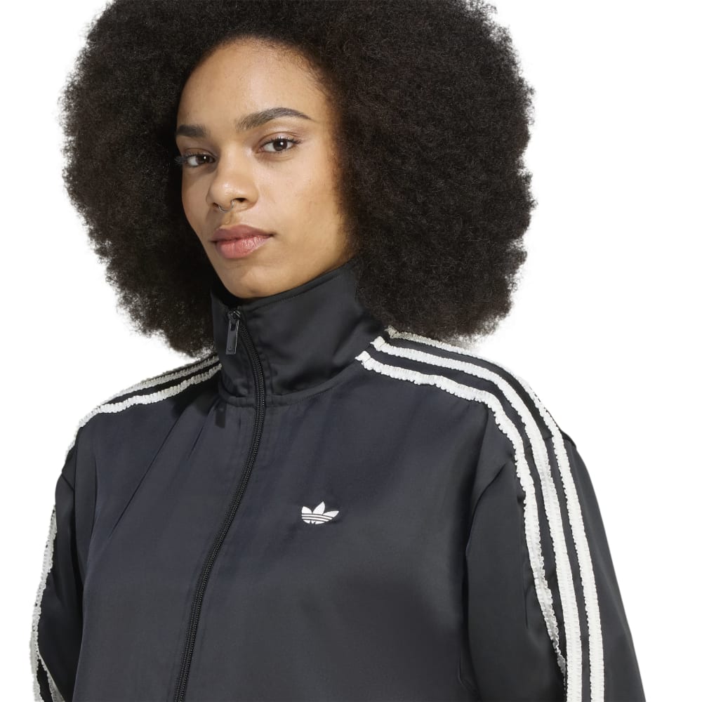 Originals Ruffle 3stripes Satin Firebird Track Jacket Black