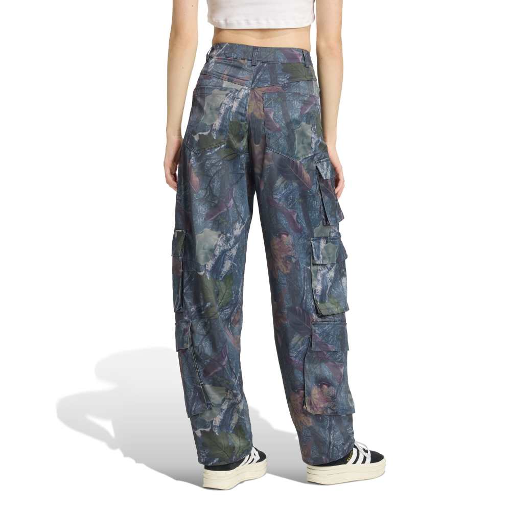 Originals Leaf Camo Print Satin Cargo Pant Black
