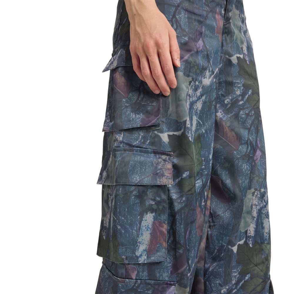Originals Leaf Camo Print Satin Cargo Pant Black