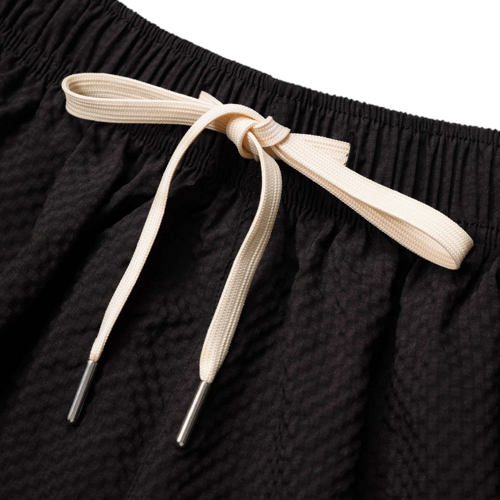 Seersucker Trousers Black